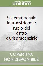 Sistema penale in transizione e ruolo del diritto giurisprudenziale libro