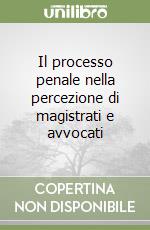 Il processo penale nella percezione di magistrati e avvocati