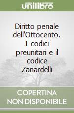 Diritto penale dell'Ottocento. I codici preunitari e il codice Zanardelli libro