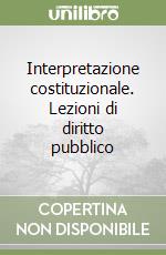 Interpretazione costituzionale. Lezioni di diritto pubblico libro