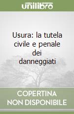 Usura: la tutela civile e penale dei danneggiati libro