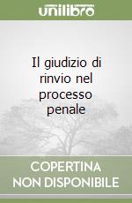 Il giudizio di rinvio nel processo penale libro