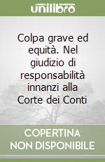 Colpa grave ed equità. Nel giudizio di responsabilità innanzi alla Corte dei Conti libro