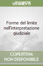 Forme del limite nell'interpretazione giudiziale libro