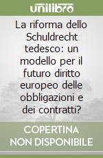 La riforma dello Schuldrecht tedesco: un modello per il futuro diritto europeo delle obbligazioni e dei contratti? libro