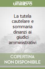 La tutela cautelare e sommaria dinanzi ai giudici amministrativi libro