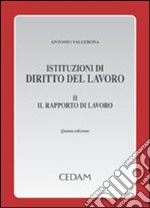 Istituzioni di diritto del lavoro (2) libro