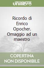 Ricordo di Enrico Opocher. Omaggio ad un maestro libro