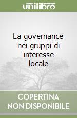 La governance nei gruppi di interesse locale libro