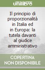 Il principio di proporzionalità in Italia ed in Europa: la tutela davanti al giudice amministrativo libro