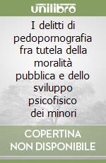 I delitti di pedopornografia fra tutela della moralità pubblica e dello sviluppo psicofisico dei minori libro