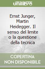 Ernst Junger, Martin Heidegger. Il senso del limite o la questione della tecnica libro