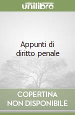 Appunti di diritto penale libro