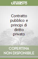 Contratto pubblico e principi di diritto privato libro