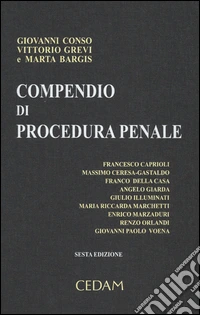 Compendio di procedura penale libro