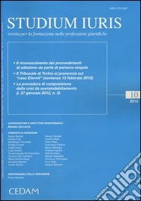 Studium iuris. Rivista per la formazione nelle professioni giuridiche (2012). Vol. 10 libro