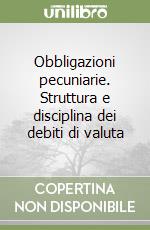 Obbligazioni pecuniarie. Struttura e disciplina dei debiti di valuta libro