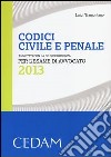 Codici civile e penale. Annotati con la giurisprudenza per l'esame di avvocato 2013 libro