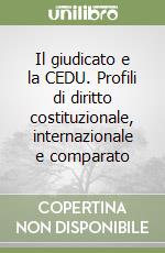 Il giudicato e la CEDU. Profili di diritto costituzionale, internazionale e comparato libro