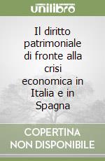 Il diritto patrimoniale di fronte alla crisi economica in Italia e in Spagna libro