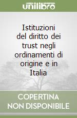 Istituzioni del diritto dei trust negli ordinamenti di origine e in Italia libro