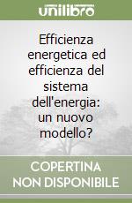 Efficienza energetica ed efficienza del sistema dell'energia: un nuovo modello?