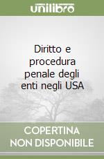 Diritto e procedura penale degli enti negli USA libro