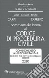 Commentario breve al codice di procedura civile. Complemento giurisprudenziale. Edizione per prove concorsuali ed esami 2020 libro