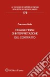 Regole finali di interpretazione del contratto libro