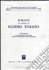 Scritti in onore di Egidio Tosato (3) libro