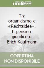 Tra organicismo e «Rechtsidee». Il pensiero giuridico di Erich Kaufmann libro