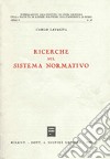 Ricerche sul sistema normativo libro