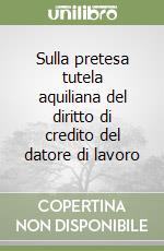 Sulla pretesa tutela aquiliana del diritto di credito del datore di lavoro libro