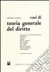 Voci di teoria generale del diritto libro