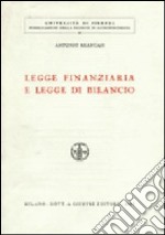 Legge finanziaria e legge di bilancio