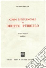 Corso istituzionale di diritto pubblico libro