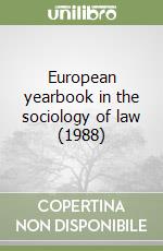 European yearbook in the sociology of law (1988) libro