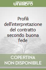 Profili dell'interpretazione del contratto secondo buona fede libro