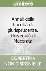 Annali della Facoltà di giurisprudenza. Università di Macerata (1) libro