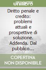 Diritto penale e credito: problemi attuali e prospettive di soluzione. Addenda. Dal pubblico servizio all'impresa banca: ritorno al futuro libro