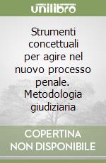 Strumenti concettuali per agire nel nuovo processo penale. Metodologia giudiziaria libro