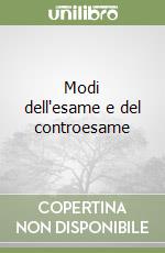 Modi dell'esame e del controesame (1) libro