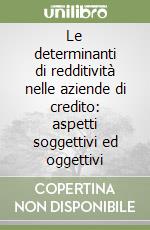 Le determinanti di redditività nelle aziende di credito: aspetti soggettivi ed oggettivi