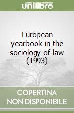 European yearbook in the sociology of law (1993) libro