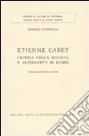 Etienne Cabet: critica della società e alternativa di Icaria libro