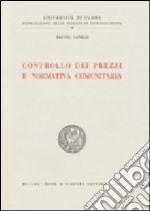 Controllo dei prezzi e normativa comunitaria libro