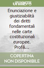 Enunciazione e giustiziabilità dei diritti fondamentali nelle carte costituzionali europee. Profili storici e comparatistici. Atti del Convegno (Messina, 1993) libro