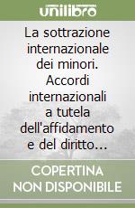 La sottrazione internazionale dei minori. Accordi internazionali a tutela dell'affidamento e del diritto di visita