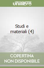 Studi e materiali (4) libro