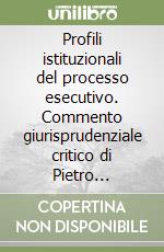 Profili istituzionali del processo esecutivo. Commento giurisprudenziale critico di Pietro D'Ovidio magistrato libro